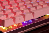 Glorious Gaming GMMK 2 Compact 65% - Teclado gaming mecánico, compacto TKL 65%, carcasa de aluminio, personalizable, keycaps dobles, switches Fox, RGB, distribuciones QWERTY estadounidense - Rosa