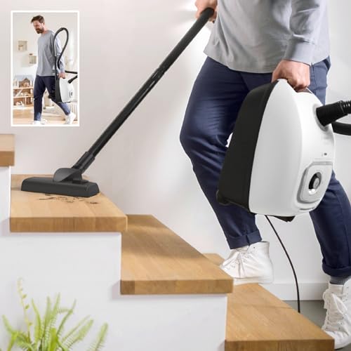 Bosch - Aspirador con Bolsa, Serie 4, Volumen XL de Bolsa de Polvo, Boquilla para Ranuras y tapicería, Blanco, BGB41WH1