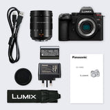 Panasonic LUMIX DC-G9M2LE Cámara Micro Cuatro Tercios sin Espejo, Lente Leica DG Vario-Elmarit 12-60mm F2.8-4.0, 25.2MP, 4K 120p/100p y 5.7K 30p/25p, Híbrido De Fase, WiFi, Bluetooth, HDMI, Negro