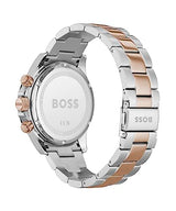 BOSS Reloj Cronógrafo de Cuarzo para Hombre de 43 mm Colección HERO con Pulsera de Acero Inoxidable de Eslabones o Malla, Función de Fecha, 3 Sub-Diales, Resistente al Agua hasta 5ATM