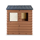 FEBER - Camping Cottage, cabaña de Juegos, una casita de Juguete Inspirada en la Naturaleza y con Aspecto de Madera, con Ventanas y Puerta abatibles,niños y niñas a Partir de 1año, Famosa (FEB05000)