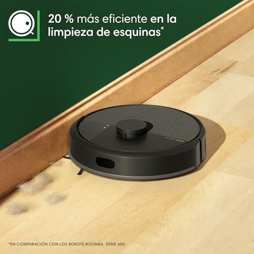 iRobot Roomba 105 Combo, Aspirador y friegasuelos, Clearview LiDAR Mapeo Inteligente, 7000Pa,120 mins,4 Fases, SmartScrub, Evita obstáculos, Zonas exclusión, Recarga y reanuda,App, 3 Modos Limpieza_N