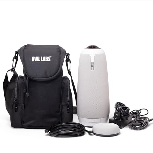 Owl Labs Maletín de Transporte Blando para el Meeting Owl - Adecuado para Cualquier versión de Meeting Owl,Cables USB y de alimentación,Expansion Mic y Fuente de alimentación (Meeting Owl no Incluido)