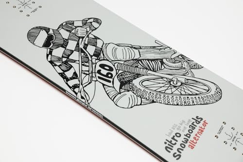 Nitro Tabla de Snowboard para Hombre Alternaturor BRD´25, Allmountainboard, Directional, True Camber, All-Terrain, Mid-Wide hasta Wide, según la Longitud, 154