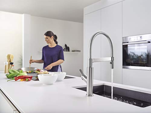 BLANCO 522407 SOLENTA-S Senso UltraResist Grifo de Cocina Acero Inoxidable Acabado, 230 V, Pvd Steel, Sensor