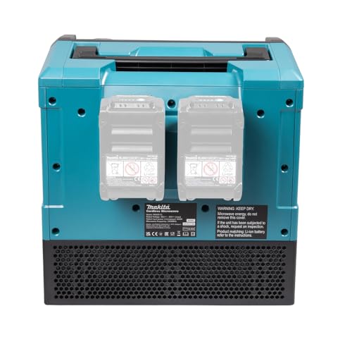 Makita MW001GZ - Microondas con batería, 40 V, máx. 350/500 W, 8 L (sin batería, sin cargador)