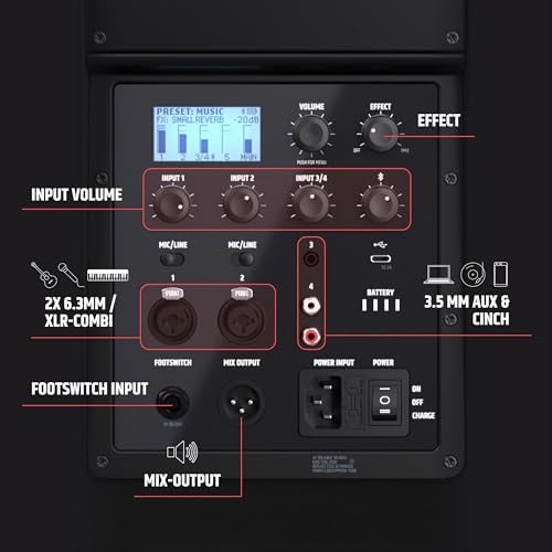 LD Systems ANNY 8 Altavoz de PA portátil a batería con Bluetooth y Mezclador Urban Grey
