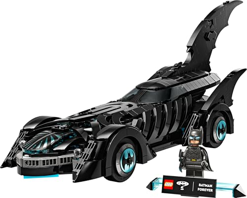 LEGO DC Batman Batmóvil de Batman Forever - Coche de Superhéroe de Juguete y Minifigura - Habitáculo Que se Abre e Interior Detallado - Regalo para Niños y Chicos de 12+ Años 76304