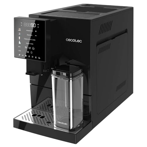 Cecotec Cafetera Superautomática Cremmaet Compactccino. 1350 W, Thermoblock, Bomba de Presión de 19bars, Sistema Plug&Play, Depósito de Café con Molinillo Integrado, Limpieza Automática