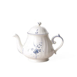 Villeroy & Boch Vieux Luxembourg Tetera, 1100 ml, Porcelana Premium, Blanco/Azul