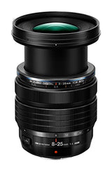 OM SYSTEM Objetivo M.Zuiko Digital ED 8-25mm F4.0 Pro, Zoom Gran Angular, Compatible con Todas Las cámaras del Sistema Micro Four Thirds (Modelos Olympus OM-D & Pen, Panasonic G-Series), Negro