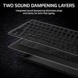 Corsair K65 Plus Wireless 75% RGB Teclado mecánico para Juegos Intercambiable en Caliente – Conmutadores táctiles pre-lubricados MLX Fusion – Dos Capas de amortiguación de Ruido – Teclas PBT –