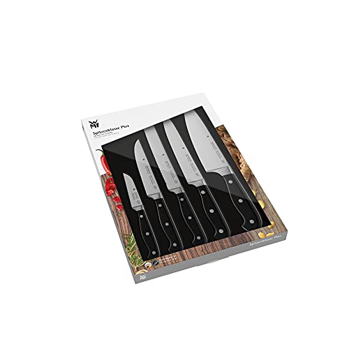 WMF Spitzenklasse Plus Juego de 5 Cuchillos con Hoja de Acero Templado Completamente Forjado