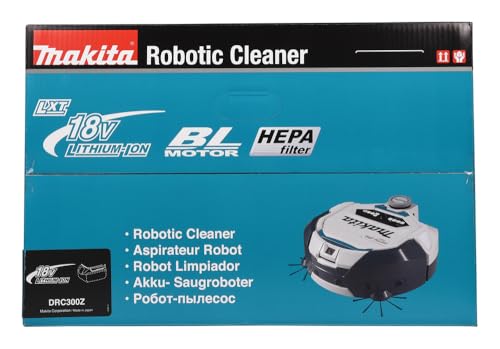 Makita DRC300Z - Limpiador robótico sin escobillas LXT de Iones de Litio de 18 V - Baterías y Cargador no incluidos