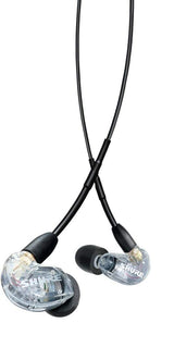 Shure AONIC 215 Auriculares de Aislamiento de Sonido con Cable, Controlador único, Ajuste Interno, Compatible con Dispositivos Apple y Android - Clear
