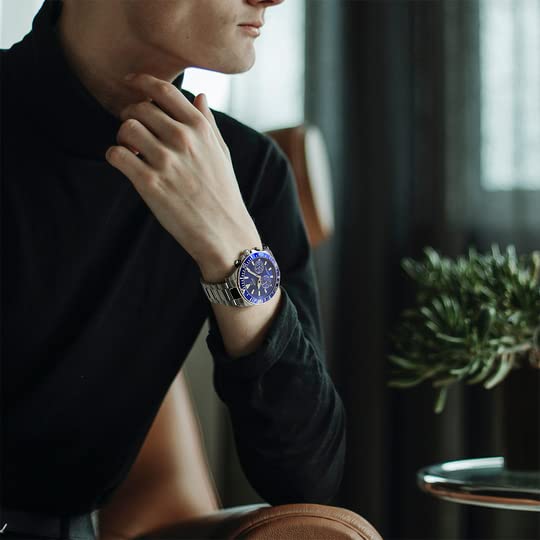 JAGUAR Reloj Modelo J888/1 de la colección Connected, Caja de 45,7 mm Azul con Correa de Acero para Caballero