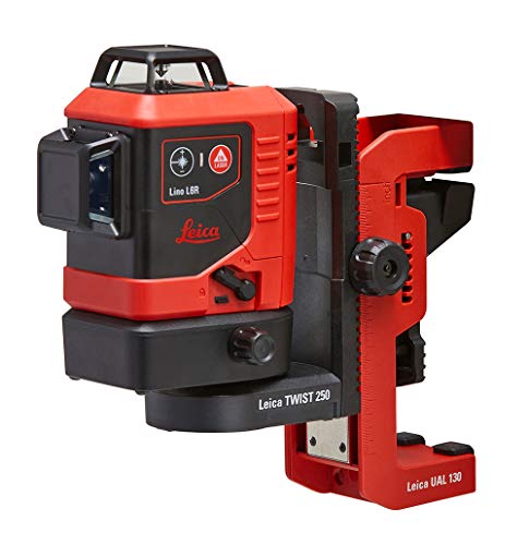Leica Lino L6R: Nivel láser de línea de 3x360 grados con batería Li-Ion, cargador, adaptador magnético innovador y soporte para pared en una carcasa (láser rojo, alcance de trabajo: 25 m)
