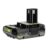 RYOBI – 2 baterías One+ y Cargador de Sonido: 1 batería de 4,0 Ah, 1 batería de 2,0 Ah, 1 Cargador de 2,0 A – RC18120-242X