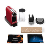 Krups Nespresso Citiz XN7415 - cafetera de cápsulas monodosis, con 19 bares de presión, thermoblock, función automática con botones retroiluminado, color granate, modo Eco, Incluye kit bienvenida