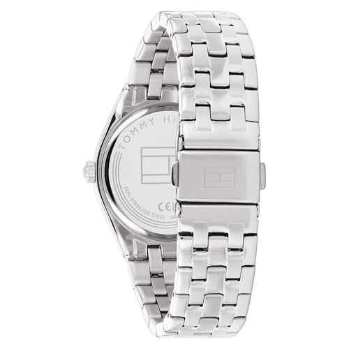 Tommy Hilfiger Reloj Analógico de Cuarzo para Mujer con Correa de Acero Inoxidable Plateada - 1782548