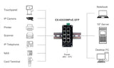 EXSYS EX-62035MPoE-SFP-8+2 Puertos industriales Gigabit SFP PoE+ Mini Switch Web Managed