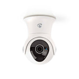 Nedis cámara para Exteriores SmartLife - Sistema de Seguridad para Exteriores con Sensor de Movimiento - wi fi, Full HD 1080p, Modo de visión Nocturna, Memoria Interna (16 GB), IP65 - Blanco