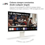 LG 32SR85U-W - MyView Smart Monitor, 32 Pulgadas, 3840 x 2160 (Ultra HD 4K), Panel IPS, webOS 23, ThinQ App, Web CAM, Blanco