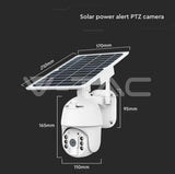 V-TAC HD Smart Solar Energy PTZ Camera With Sensor White Body