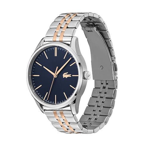 Lacoste Reloj Analógico de Cuarzo para Hombre Colección Vienna con Correa de Acero Inoxidable Bicolor - 2011048
