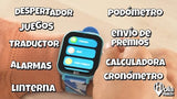 Cefa Toys - Reloj Inteligente Holawatch X Plus Blue Android, con 4G LBS/WIFI, GPS, Tarjeta SIM, Cámara, Juegos, Llamadas, Videollamadas, Whatsapp, Medidor de Pasos, Correa Extra, Protector de Pantalla