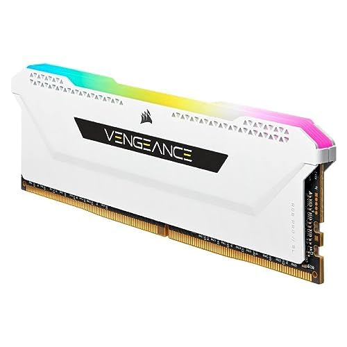 Corsair Memoria de escritorio VENGEANCE RGB PRO SL de 16 GB (2 x 8 GB) DDR4 3600 (PC4-28800) C18 de 1,35 V, blanco y negro