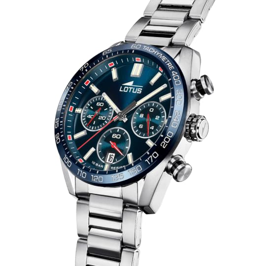 LOTUS Reloj Hombre 18916/4 Chrono Caja de Acero Inoxidable 316l Plateado Correa de Acero Inoxidable 316l Plateado