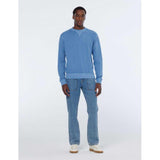 Scotch & Soda Garment Dye Structured Crewneck Sweatshirt, Sudadera Hombre, Lake Blue, XXL