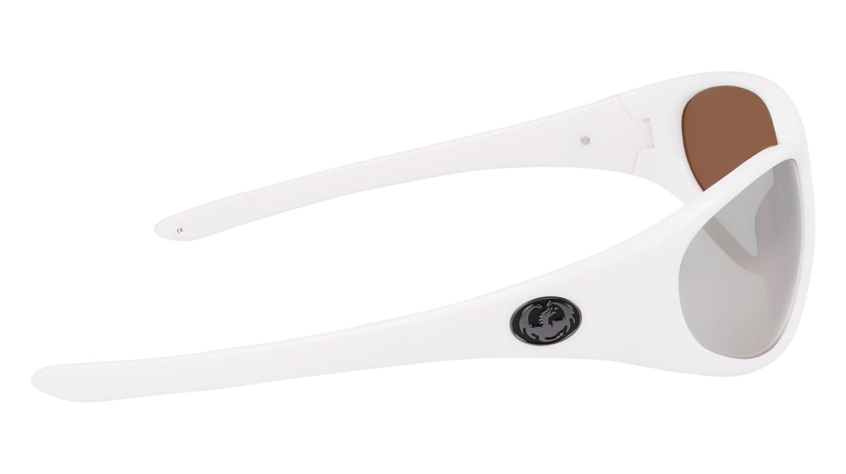 DRAGON The Box 2IZED Gafas, White with Silver Ion Polarized Lens, Talla única para Hombre