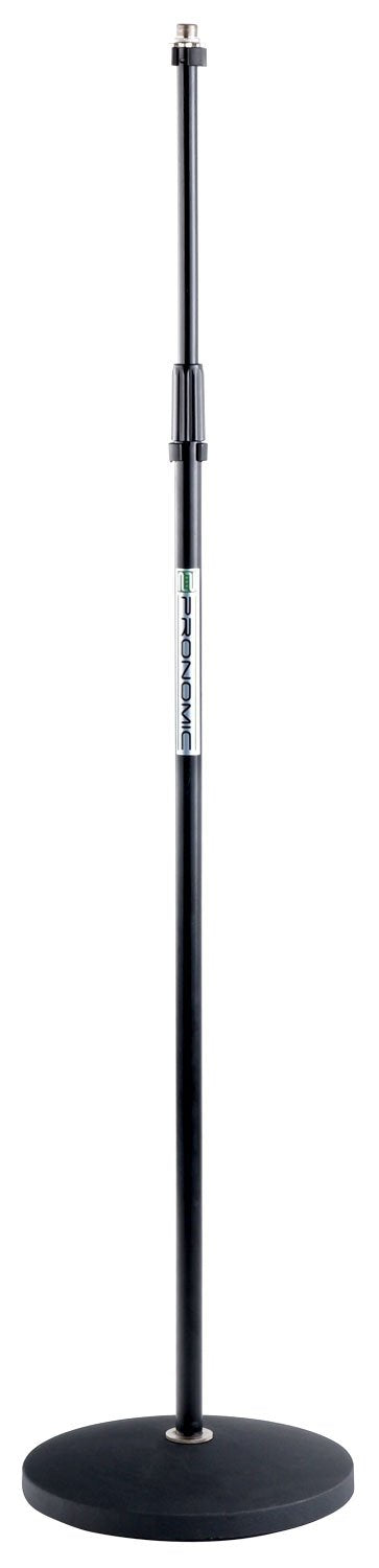 Pronomic MS-100 Soporte de Micrófono con Base Plana - Soporte para Micrófono - Base Plana - Altura: 88-158 cm - Peso: 3,4 kg - negro