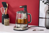 GASTROBACK 42440 Design Tee Automat Advanced Plus - Hervidor de agua y té automático (2 en 1), temporizador de 24 horas, filtro de té de acero inoxidable, recipiente de cristal de 1,5 litros, 2000 W