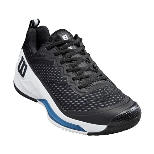 Wilson Rush Pro 4.5, Tennis Shoe Hombre, Black/White/Ensign Blue, 42 2/3 EU