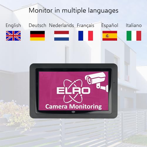 ELRO CZ40RIPS - Cámara de Seguridad inalámbrica Full HD 1080p Full HD con Pantalla de 7" y aplicación