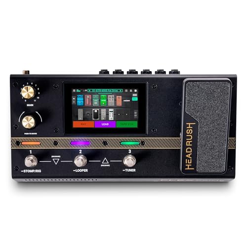 HeadRush Flex Prime - Pedal Multiefectos para Guitarra y Bajo y Procesador de Modelado de Amplis con Pantalla Táctil, Looper, WiFi, Bluetooth y USB