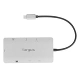 Targus Docking Station USB-C Dual HDMI 4K con Fuente de alimentación Pass-Thru de 100W, hub multipuerto Compatible con 2 monitores 4K UHD, estación Base – Gris, DOCK423EU