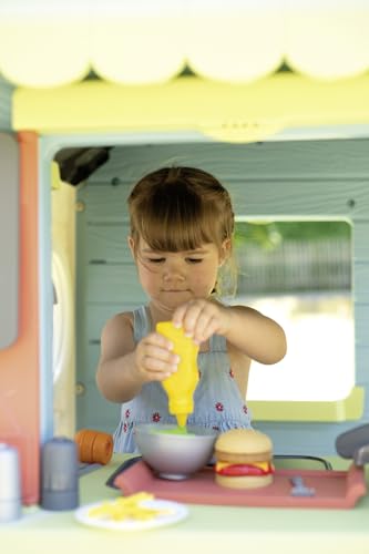 Smoby Life Chef House - Casa Restaurante de Juguete y Cocina para Niños, 48 Accesorios, Caja Registradora, Cocina, Juguete Educativo, protección Anti-UV, Material Reciclado, +2 Años (7600810407)