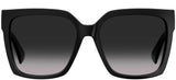 Moschino Gafas de Sol MOS079/S Black/Dark Grey Shaded 57/17/145 mujer