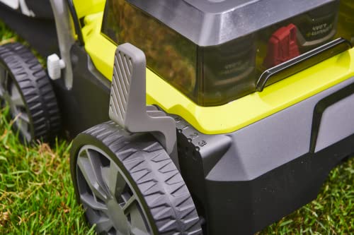 RYOBI - Escarificador Brushless Inalámbrico 36V One+ (2 x 18V) - Ancho 35cm - 4 Posiciones de Trabajo - Rodillo con 16 Cuchillas - Empuñadura Ajustable - sin Batería ni Cargador - RY18SFX35A-0