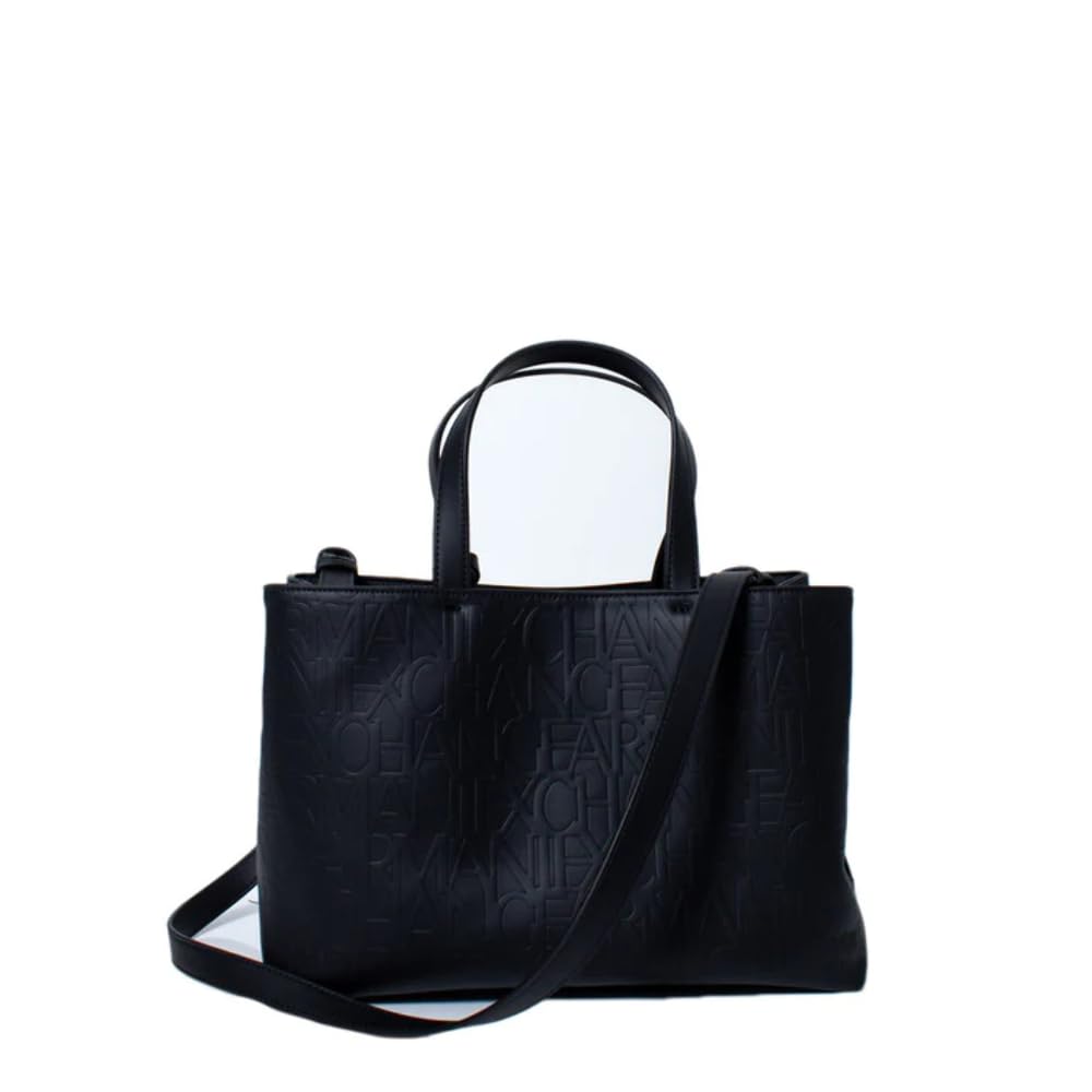 Armani Exchange Liz - Medium Open Shopping, Bolsos para Mujer, Negro (Black), Talla única