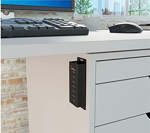 StarTech.com Concentrador USB 3.0 de 7 Puertos con Caja de Metal - 5Gbps - Hub de Sobremesa o Montaje en Pared (ST7300U3M)