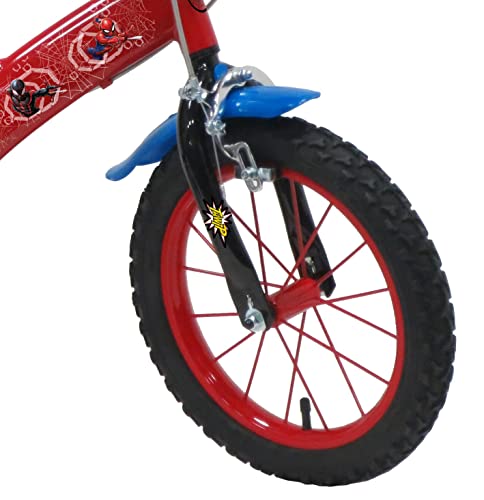 Vélo ATLAS Vélo Enfant Garçon 14'' Spiderman/Marvel Bicicleta Infantil, Niños, Rojo, 14 Pulgadas