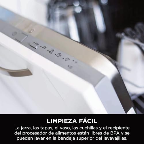Ninja Detect Power Pro Batidora y Procesador de alimentos 3 en 1 (1200W), 3 vasos de 700ml y cuchilla para masa, ideal para mezclar, picar y batir, piedra dorada, TB401EUSTGD