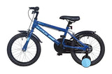Wildtrak - Bicicleta 16 pulgadas para niños de 3 a 7 años con ruedines con ruedines - Azul