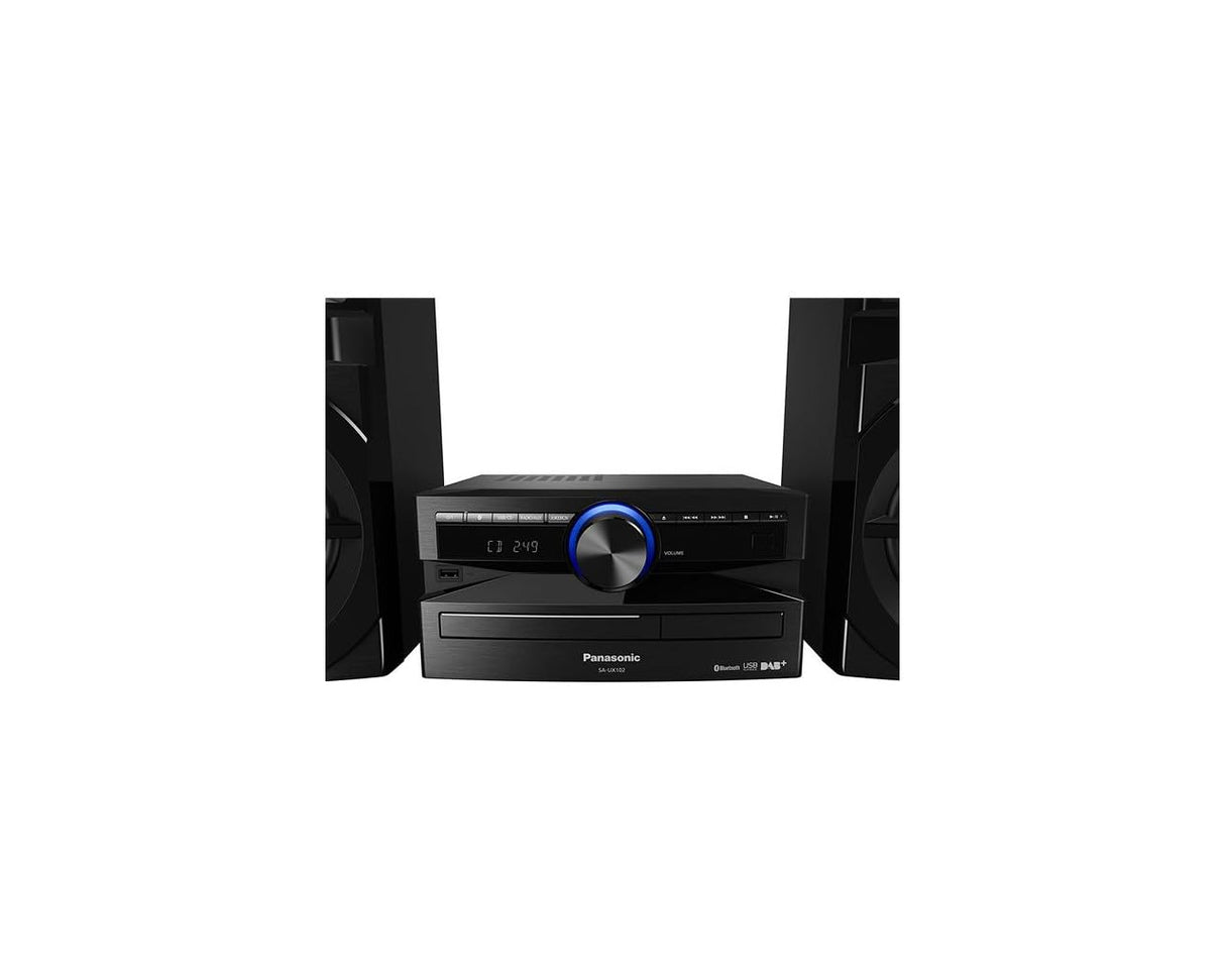 Panasonic SC-UX102E-K 300W Black home audio set - home audio sets (Black, Monotone, Front, 300 W, 2-way, 13 cm)
