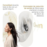 XIAOMI OpenWear Stereo - Auriculares inalámbricos, cancelación de Ruido, Driver dinámico, Doble micrófono, 7.5 Horas de autonomía y 38,5 Horas con el Estuche de Carga, Beige (Versión ES)